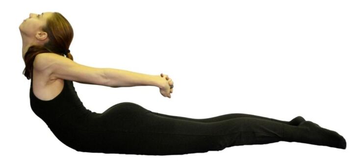 Exercise for stretching the spine for osteochondrosis of the chest region